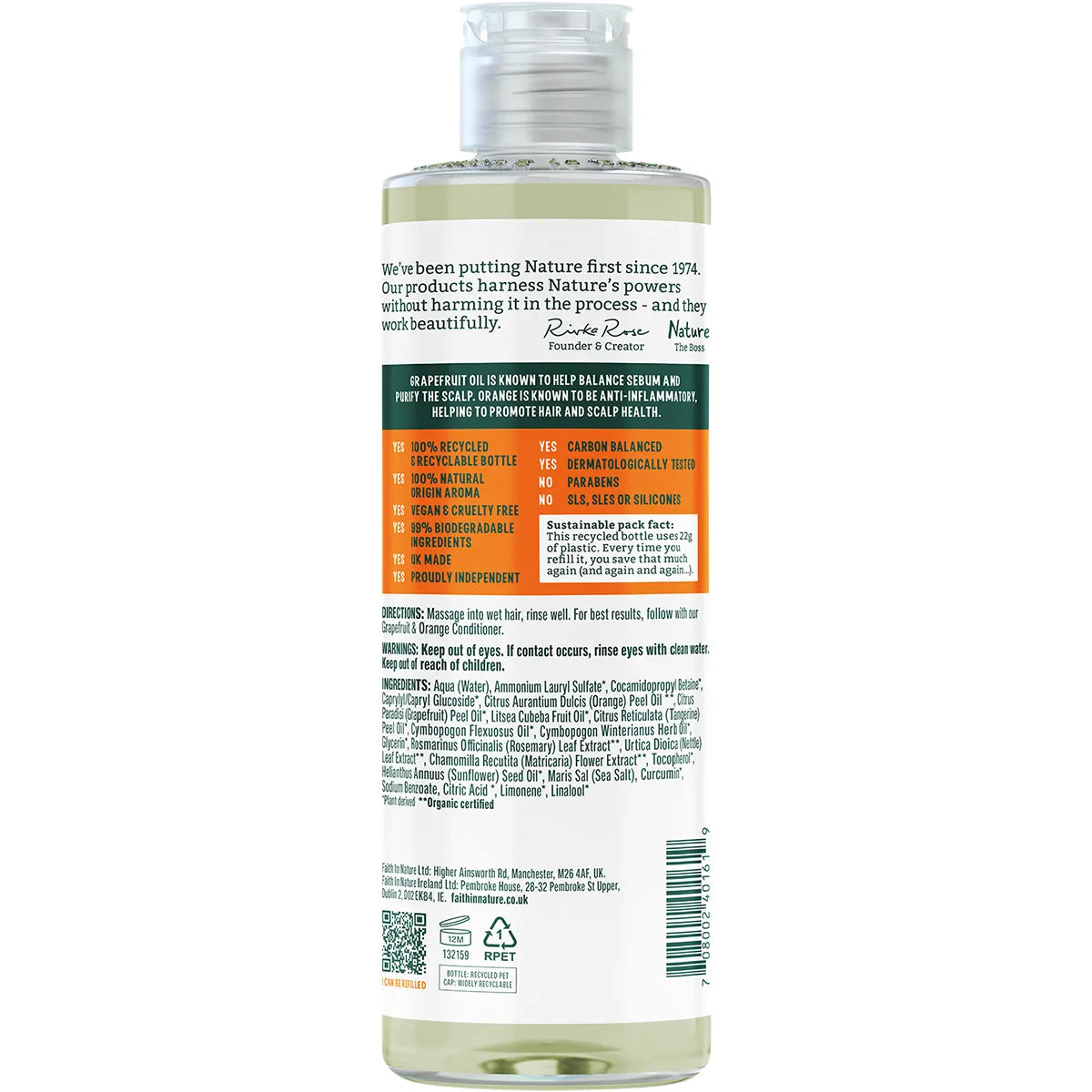 Faith in Nature Shampoo Purifying Grapefruit & Orange 400ml
