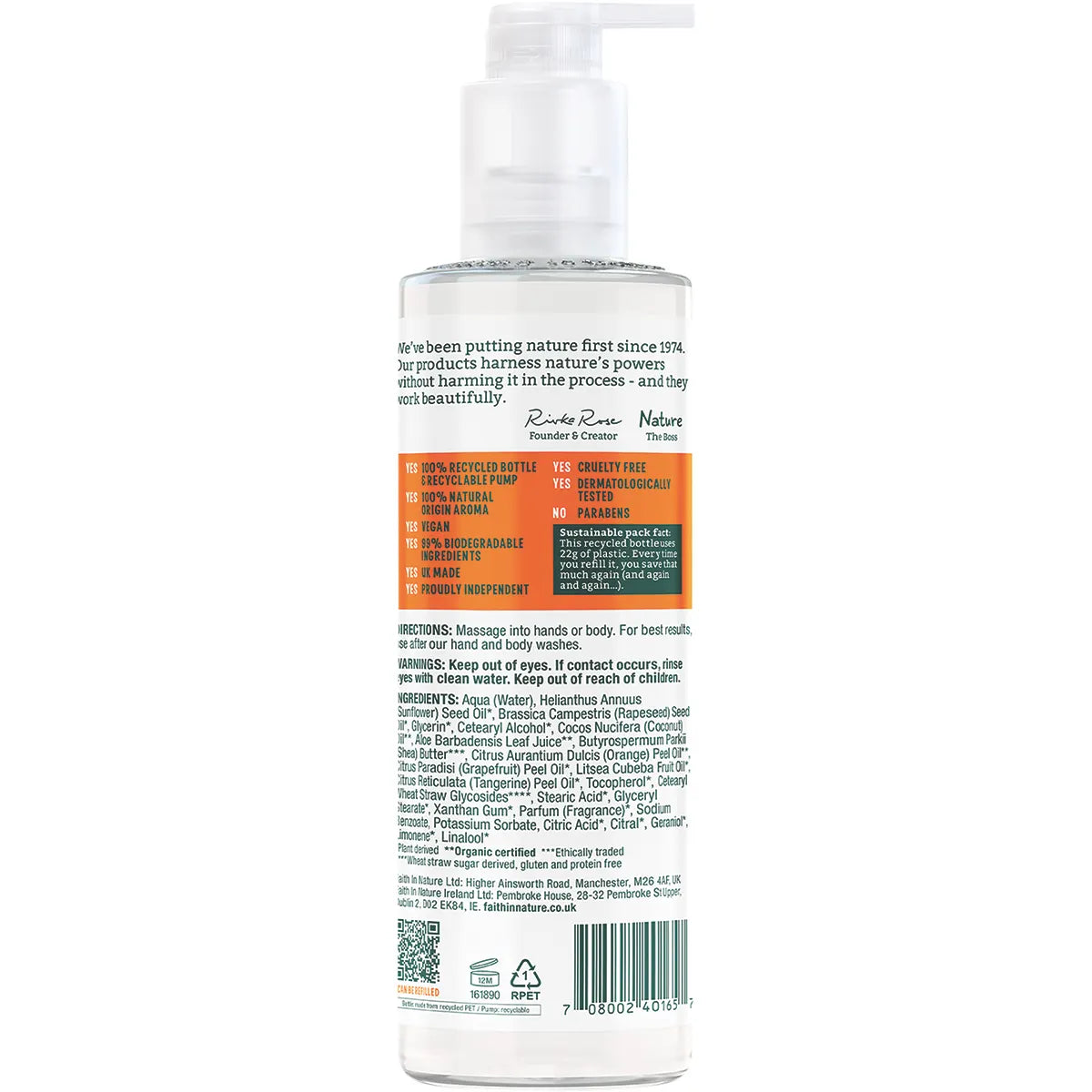 Faith in Nature Hand & Body Lotion Invigorating Grapefruit & Orange 400ml