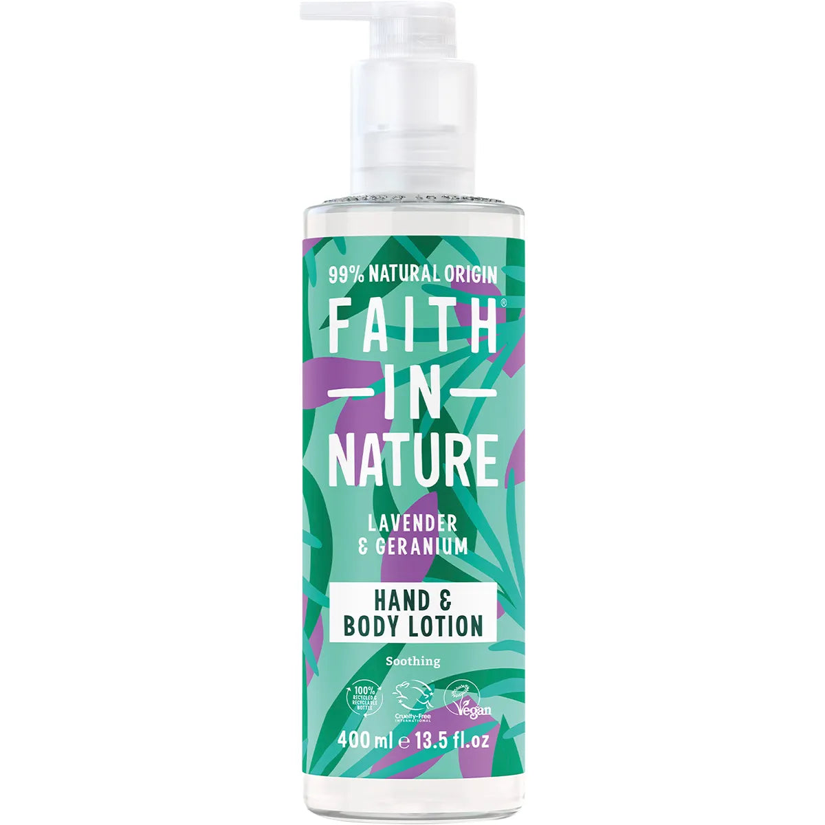 Faith in Nature Hand & Body Lotion Soothing Lavender & Geranium 400ml