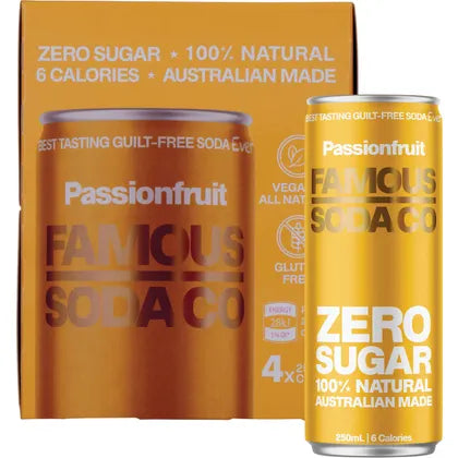 Famous Zero Sugar Soda Passionfruit