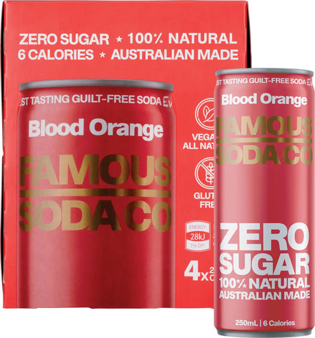 Famous Zero Sugar Soda Blood Orange