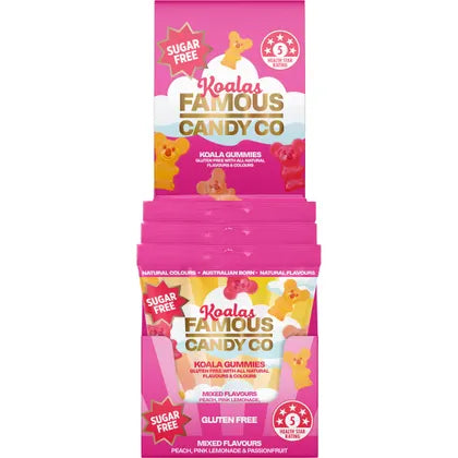 Famous Sugar Free Candy Koala Gummies Mixed Flavours 10x50g