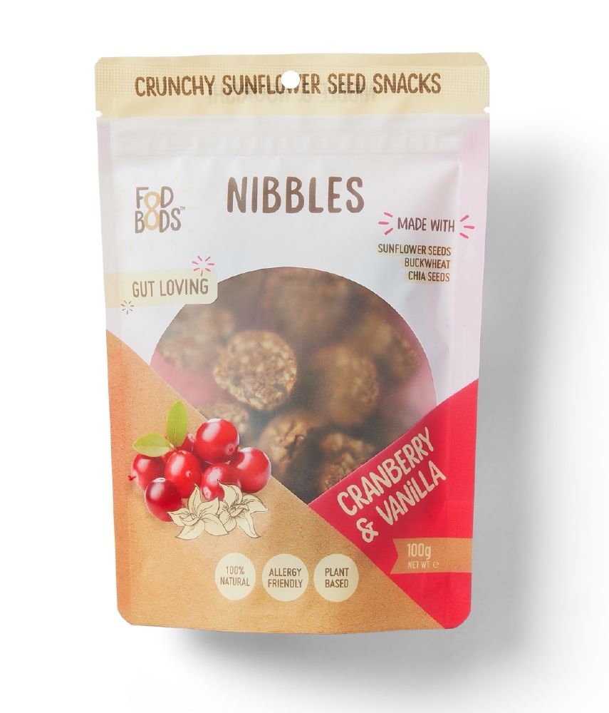 Fodbods Crunchy Nibbles Cranberry Vanilla 6 x 100g