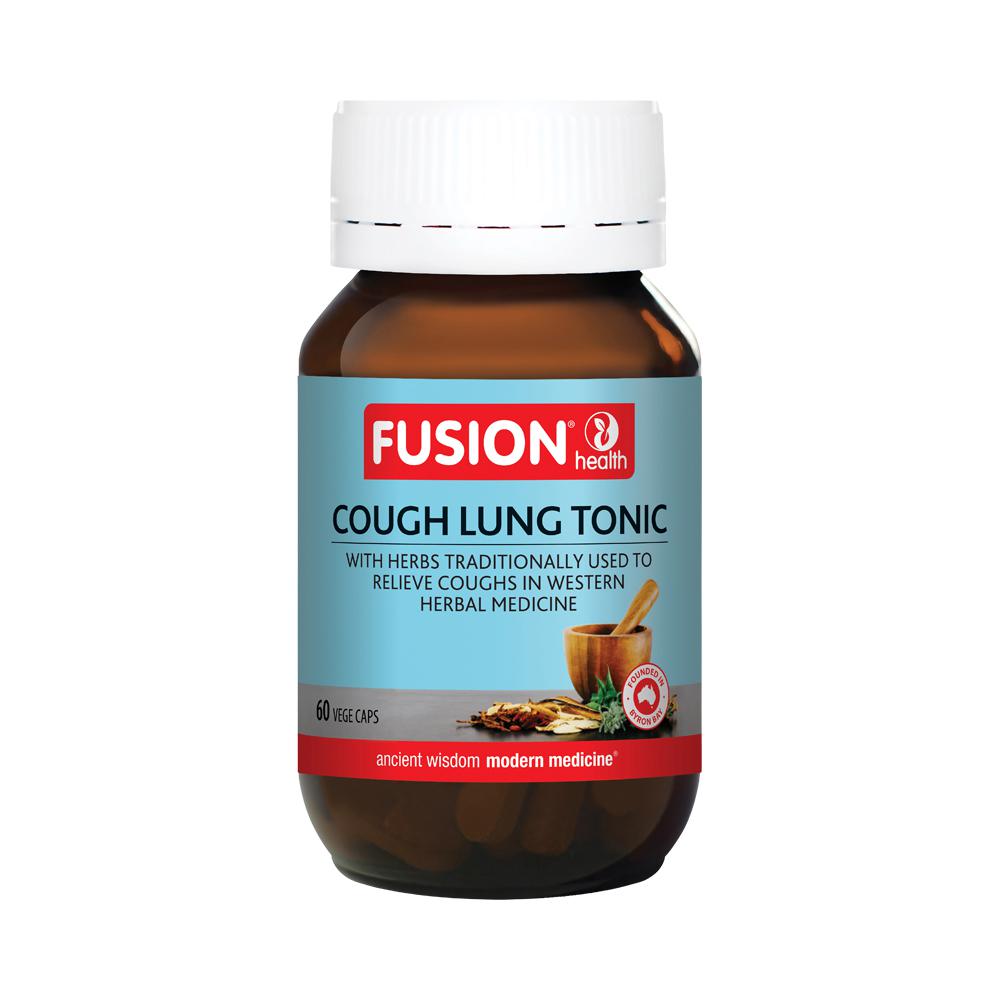 Fusion Health Cough Lung Tonic 60 Vegetable Capsules front