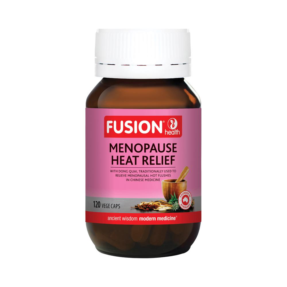 Fusion Health Menopause Heat Relief 120 Vegetable Capsules front