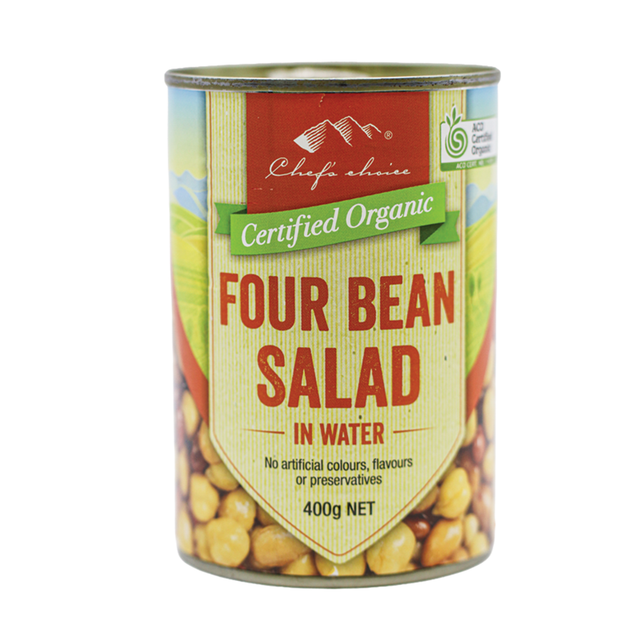 Chef's Choice Certified Organic 4 Bean Salad 400g