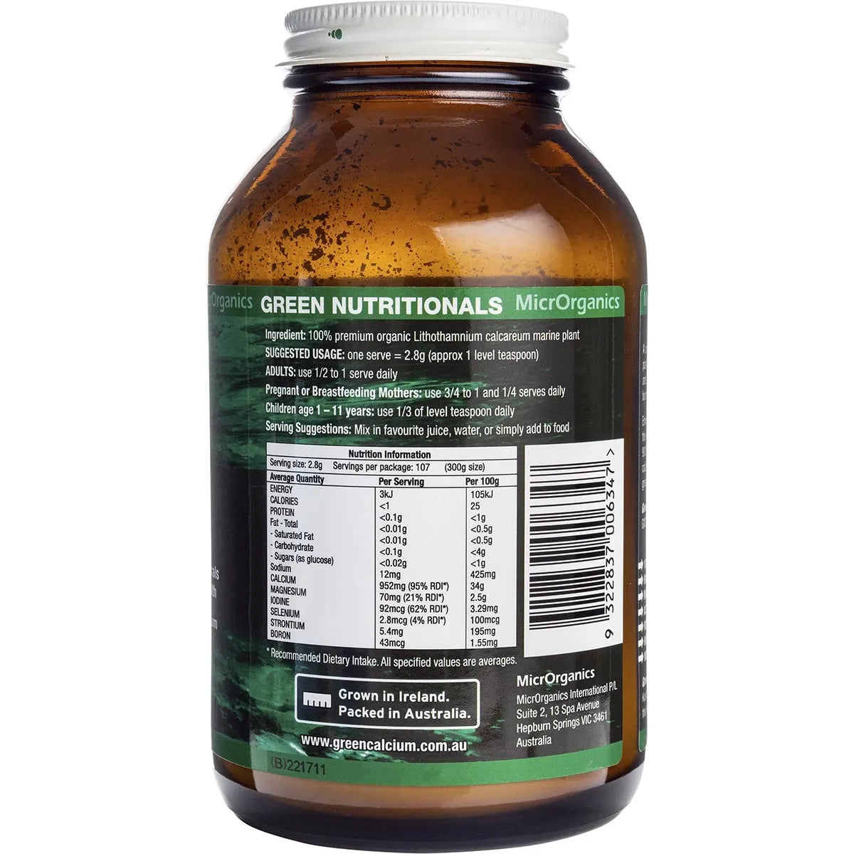 Green Nutritionals Green Calcium Powder 250g