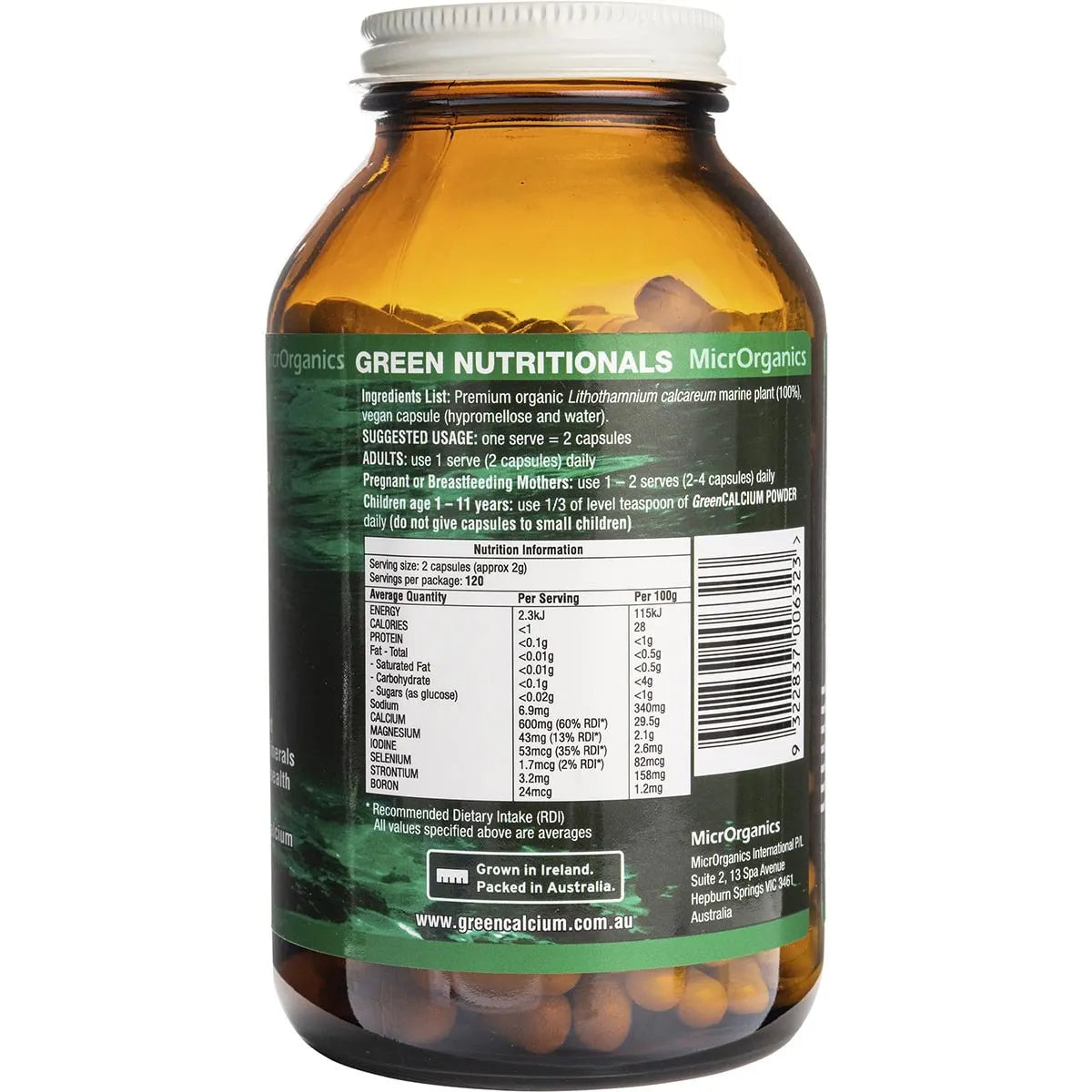 Green Nutritionals Green Calcium 240 VegeCaps