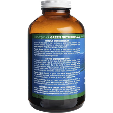 Green Nutritionals Mountain Organic Spirulina Powder - 500g