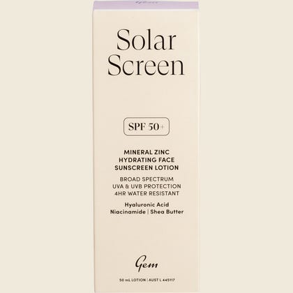 GEM Solar Screen SPF50+ Hydrating Face Sunscreen Lotion 50ml