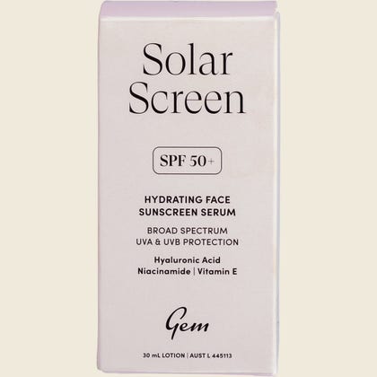 GEM Solar Screen SPF50+ Hydrating Face Sunscreen Serum 30ml