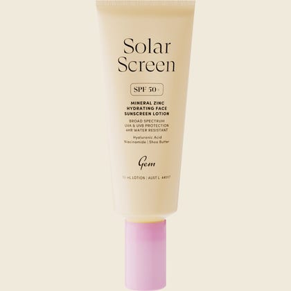 GEM Solar Screen SPF50+ Mineral Zinc Hydrating Face Lotion 50ml