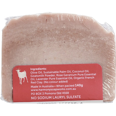Harmony Soapworks Rose Geranium Goat's Milk Soap 140g