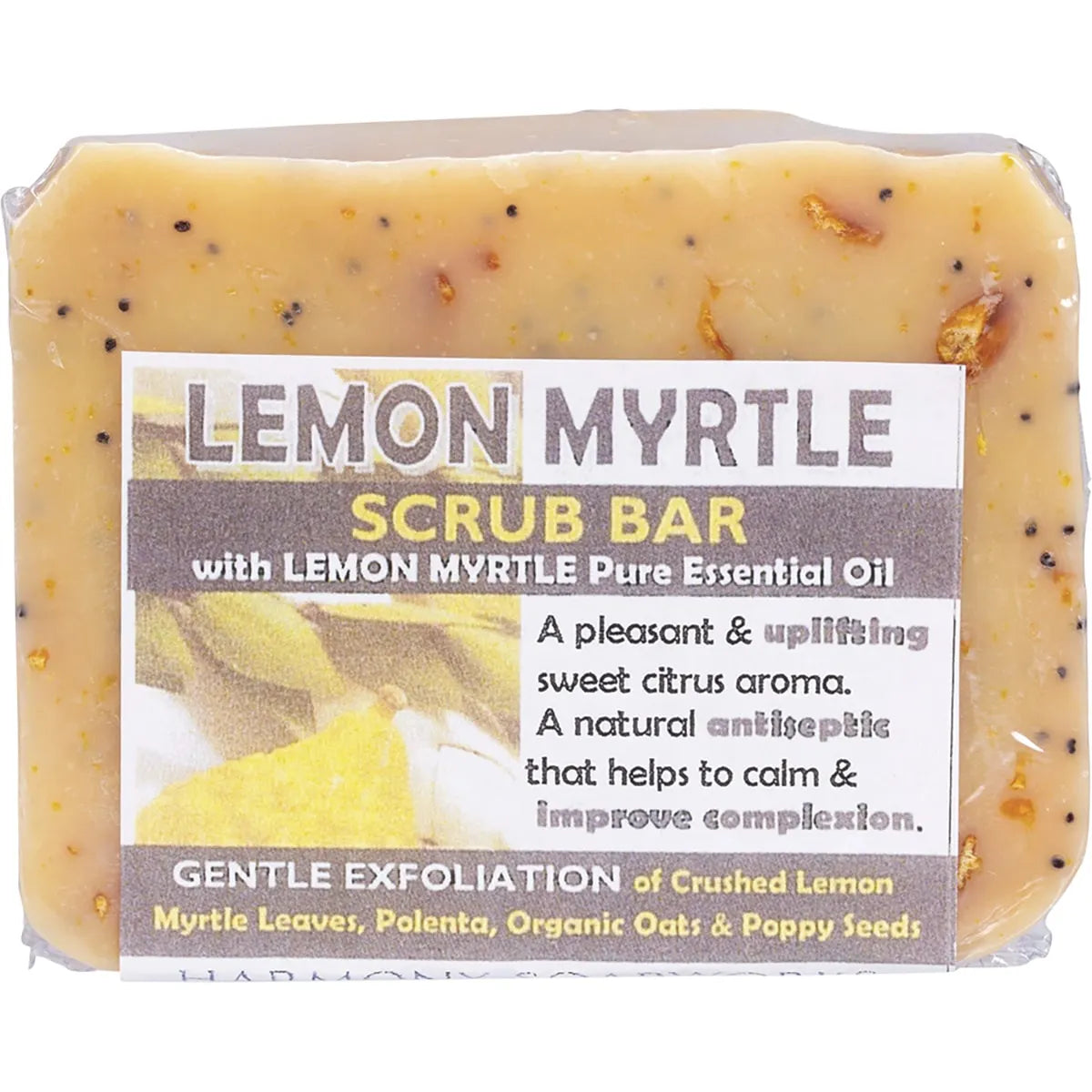 Harmony Soapworks Lemon Myrtle Scrub Bar 140g