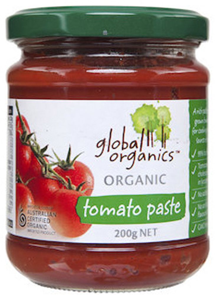 Global Organics Tomato Paste 200g Front