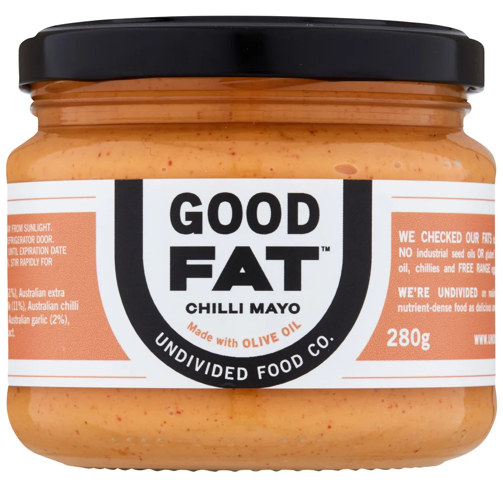 Undivided Food Co Good Fat Chilli Mayo 6x280g front