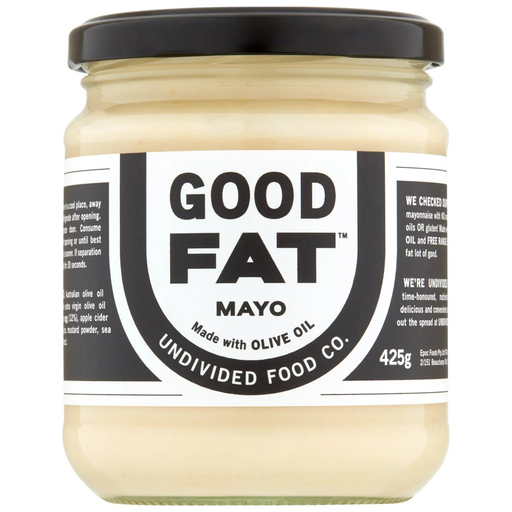 Undivided Food Co Good Fat Jumbo Mayo 8x425g front