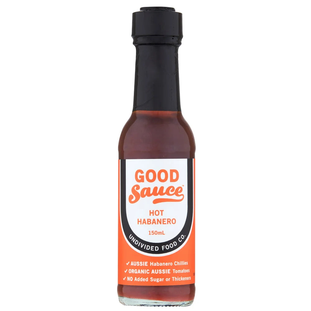 Undivided Food Co Good Sauce Hot Habanero 6x150ml front