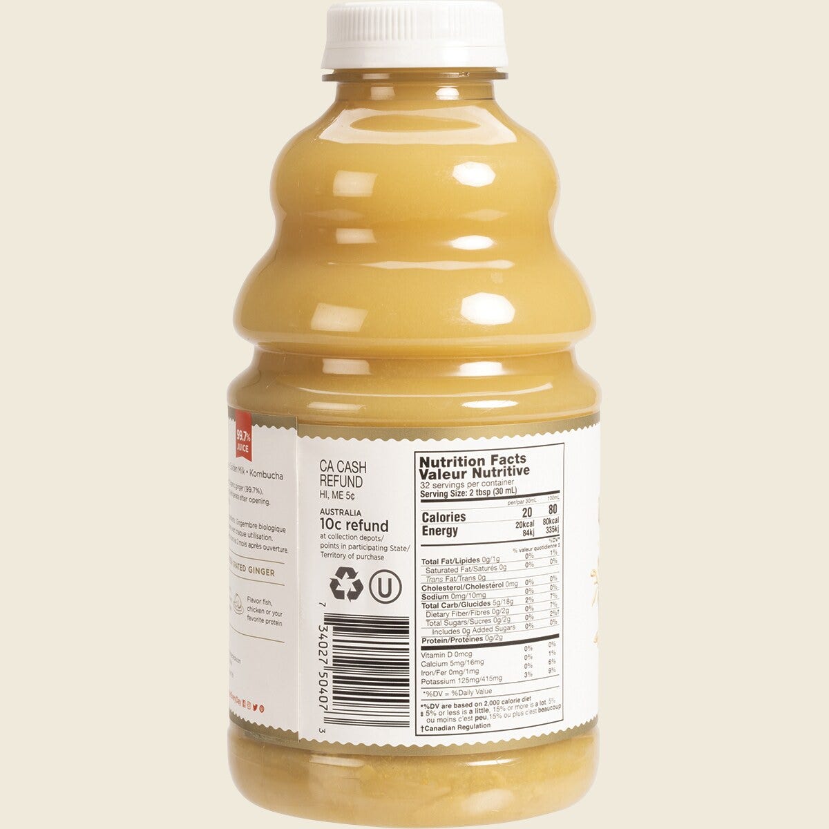 The Ginger People Ginger Juice Organic 946ml Back
