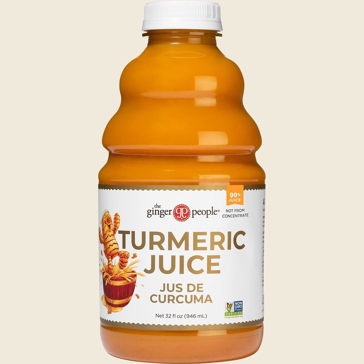 The Ginger People Turmeric Juice 99% 946ml Front