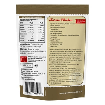 The Ginger People Organic Crystallised Ginger 100g