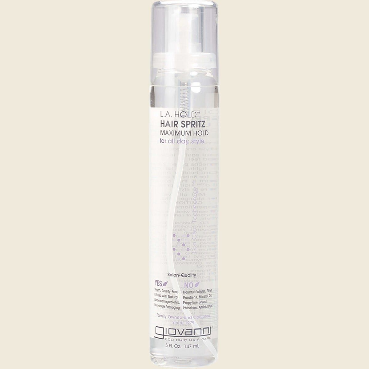 Giovanni L.A. Hold Hair Spritz - Maximum Hold 147ml (Non Aerosol) – front product image
