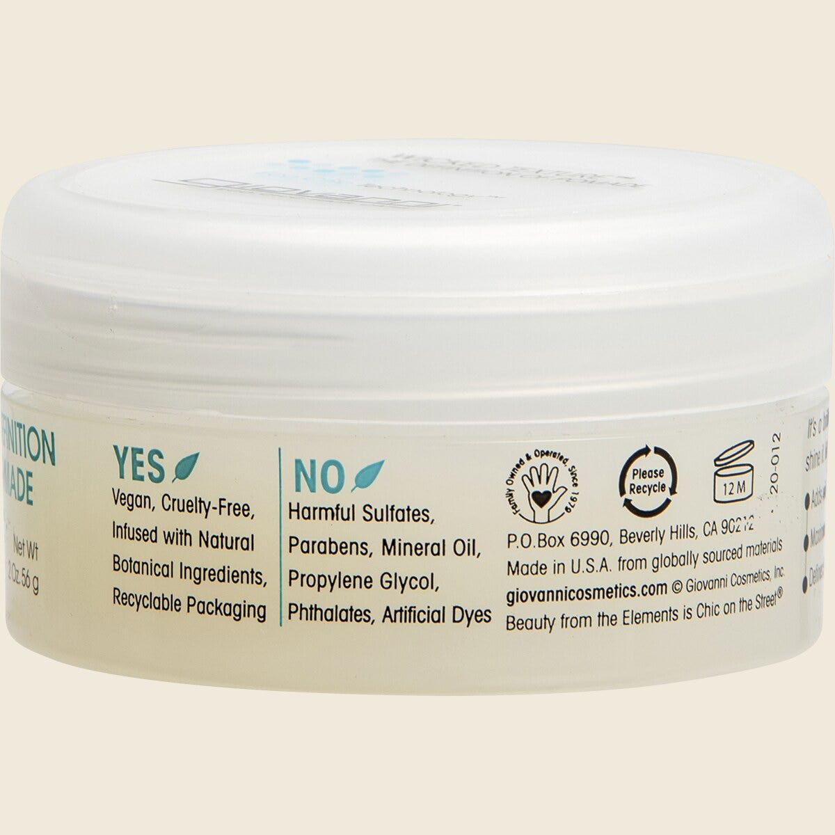 Giovanni Hair Styling Wicked Wax Pomade 57g – right side packaging