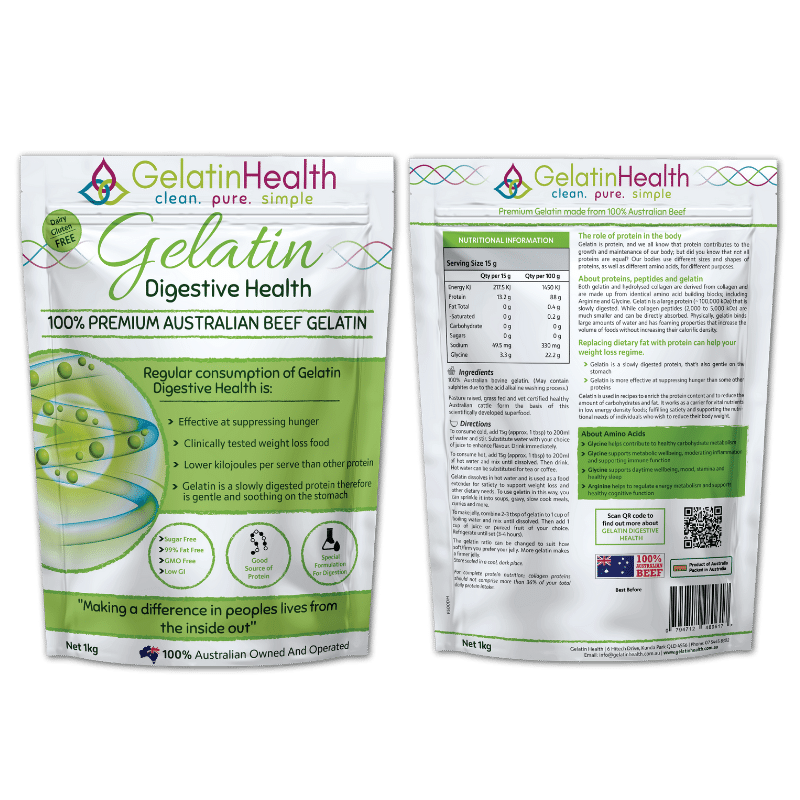 Gelatin Health Gelatin Powder Digestive Health - Food Grade 1kg
