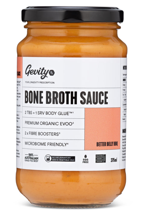 Gevity Rx Bone Broth Better Belly BBQ Sauce 375ml