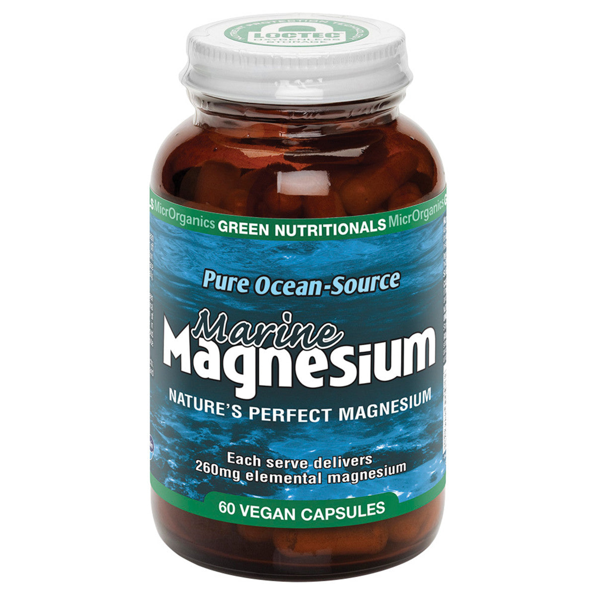 Green Nutritionals Pure Ocean-Source Marine Magnesium 60 Capsules