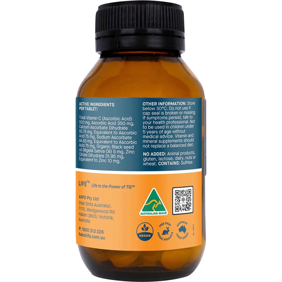 Hab Shifa Immune Q with Vitamin C & Zinc 120c