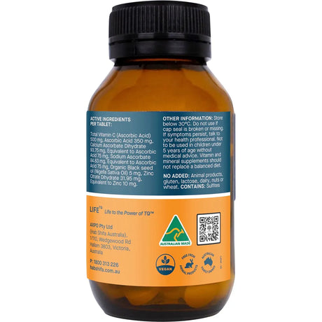 Hab Shifa Immune Q with Vitamin C & Zinc 120c