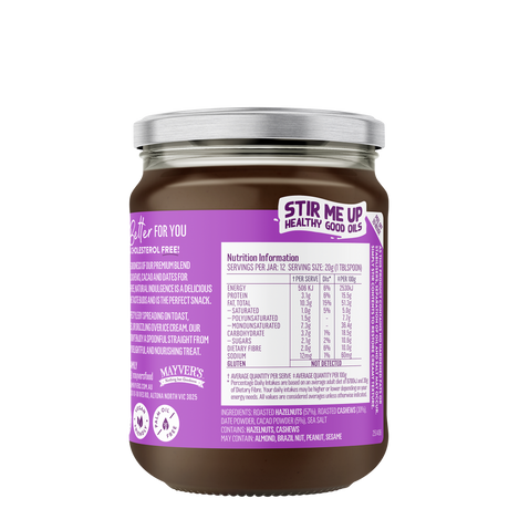 Mayver's Hazelnut Cacao & Cashew Butter 240g x 6