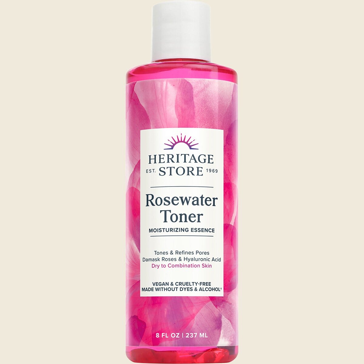 Heritage Store Rosewater Toner Dry to Combination Skin 237ml