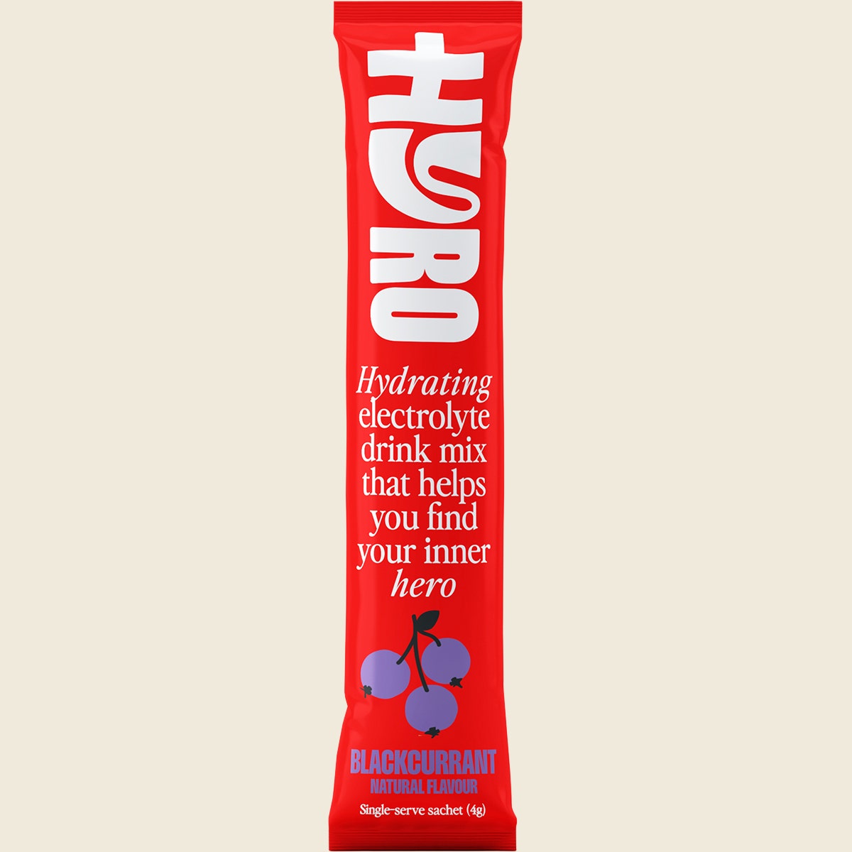 Hyro Electrolyte Sachets Blackcurrant Crush Hasta 4g 15-pack Single Front