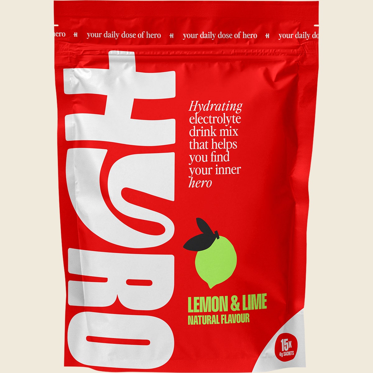 Hyro Electrolyte Sachets Lemon Lime Hasta 4g 15-pack Front
