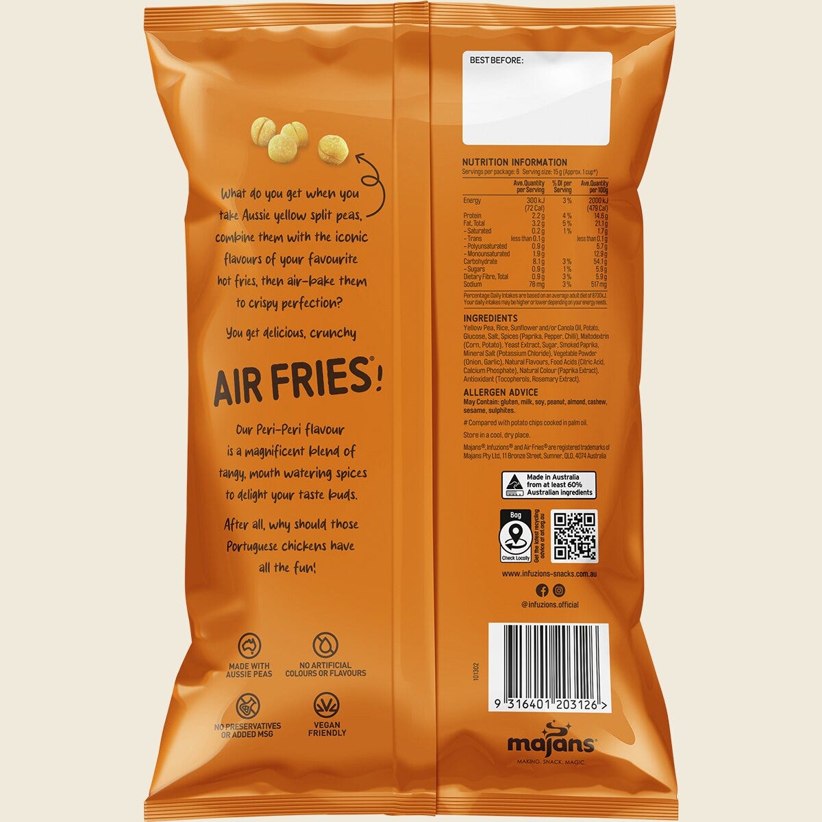 Infuzions Air Fries Peri-Peri 90g