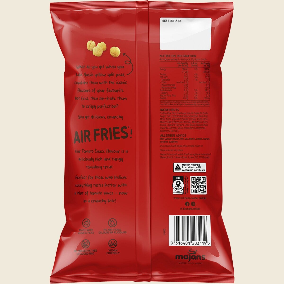 Infuzions Air Fries Tomato Sauce 90g