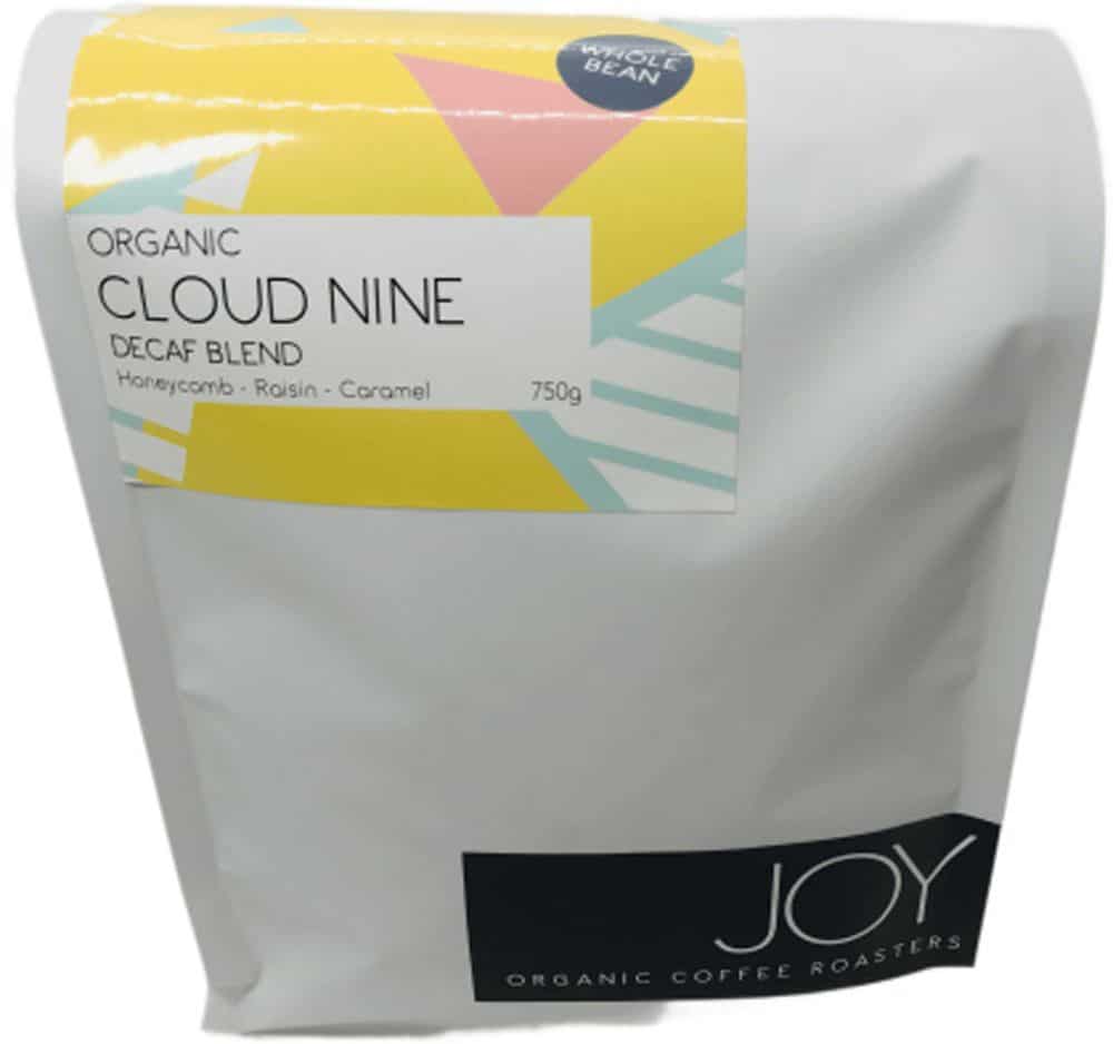 Joy Organic Coffee Beans Cloud 9 (Decaf) 750g front
