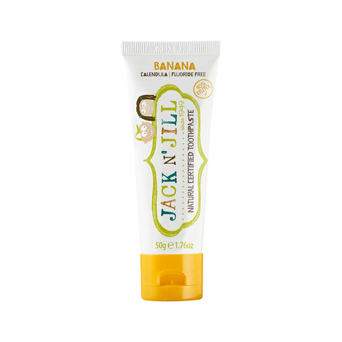 Jack N' Jill Natural Children's Toothpaste with Calendula (Fluoride Free) Banana 3x50g packs