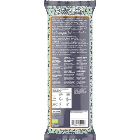 King Soba Organic Pumpkin, Ginger & Rice Noodles 250g