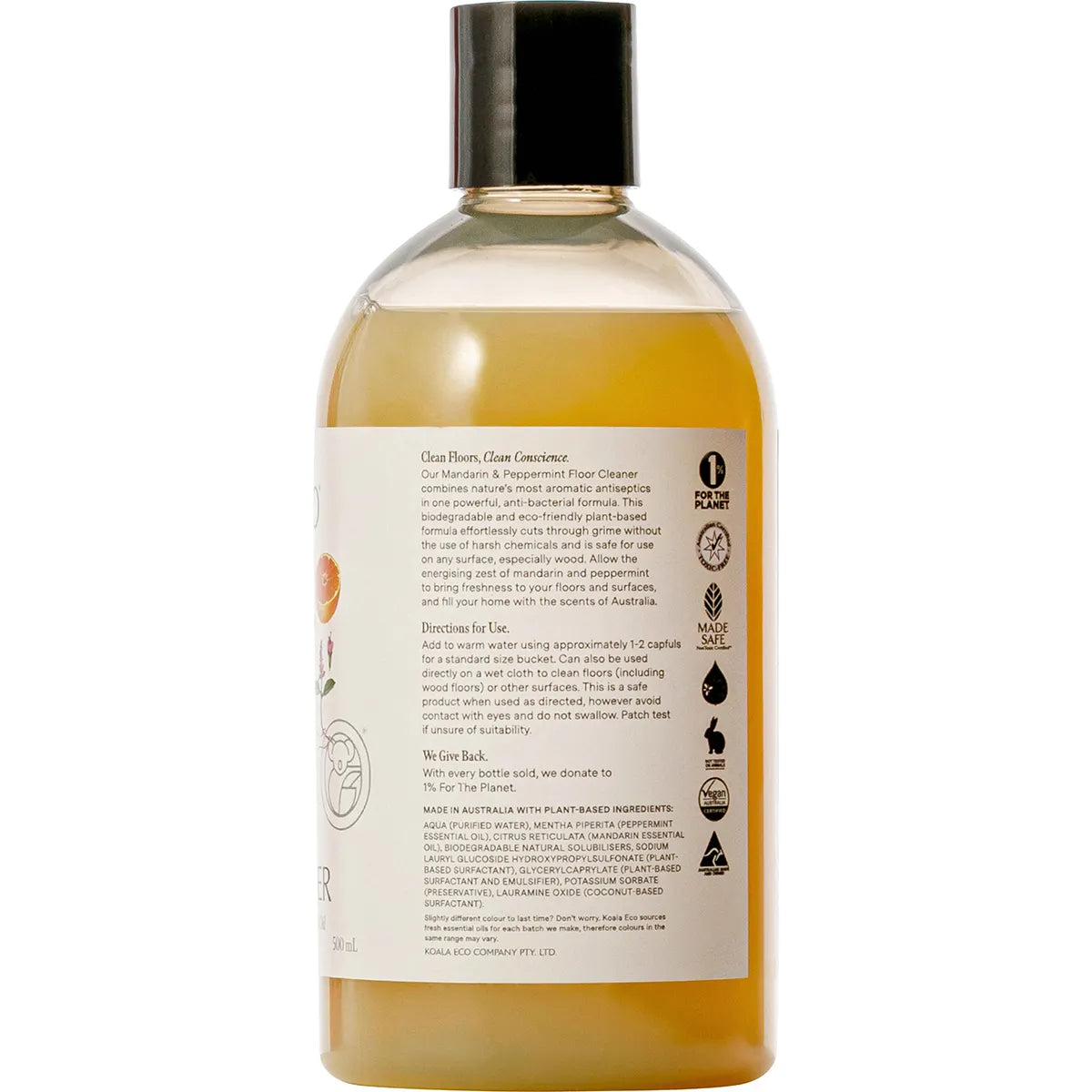 Koala Eco All Natural Floor Cleaner Mandarin and Peppermint - 500ml