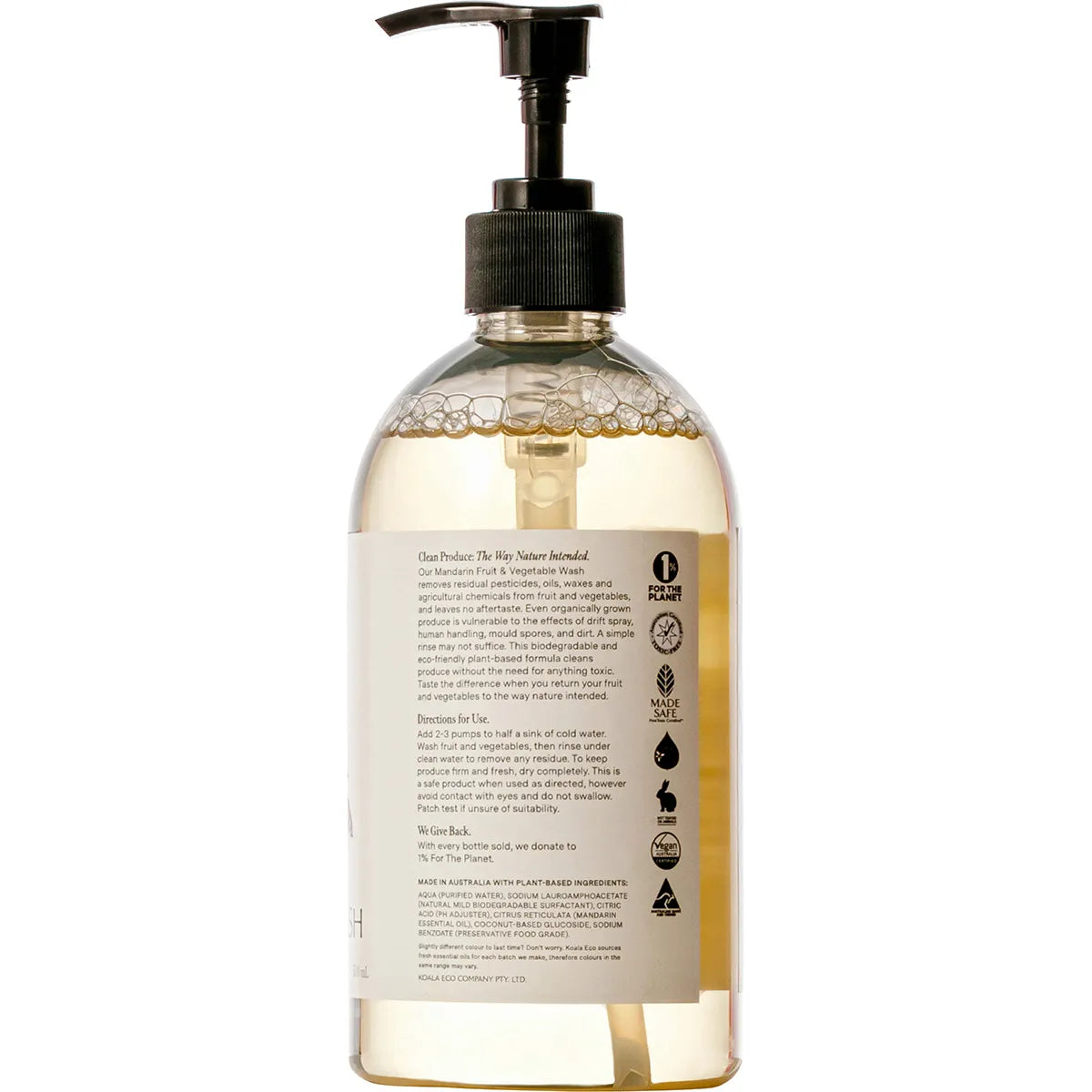 Koala Eco All Natural Fruit and Vegetable Wash Mandarin - 500ml