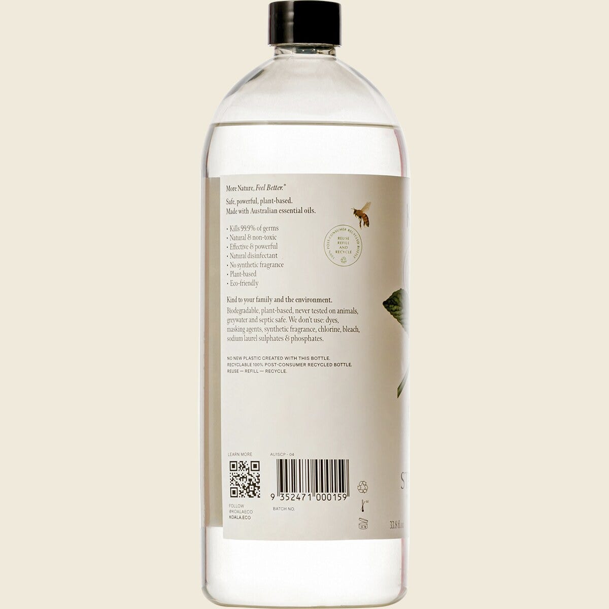 Koala Eco Stainless Steel Cleaner Peppermint 1L Back