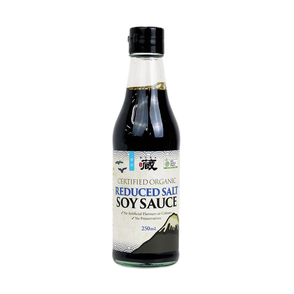 Kura Organic Salt Reduced Soy Sauce 250mL