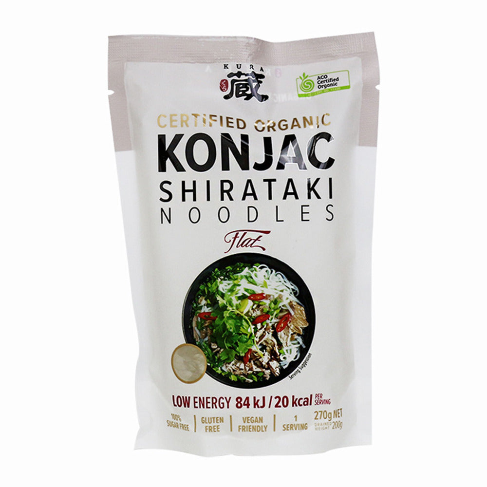 Kura Organic Konjac Shirataki Noodles Flat 270g
