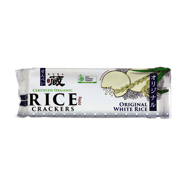 Kura Certified Organic Original Rice Crackers 100g