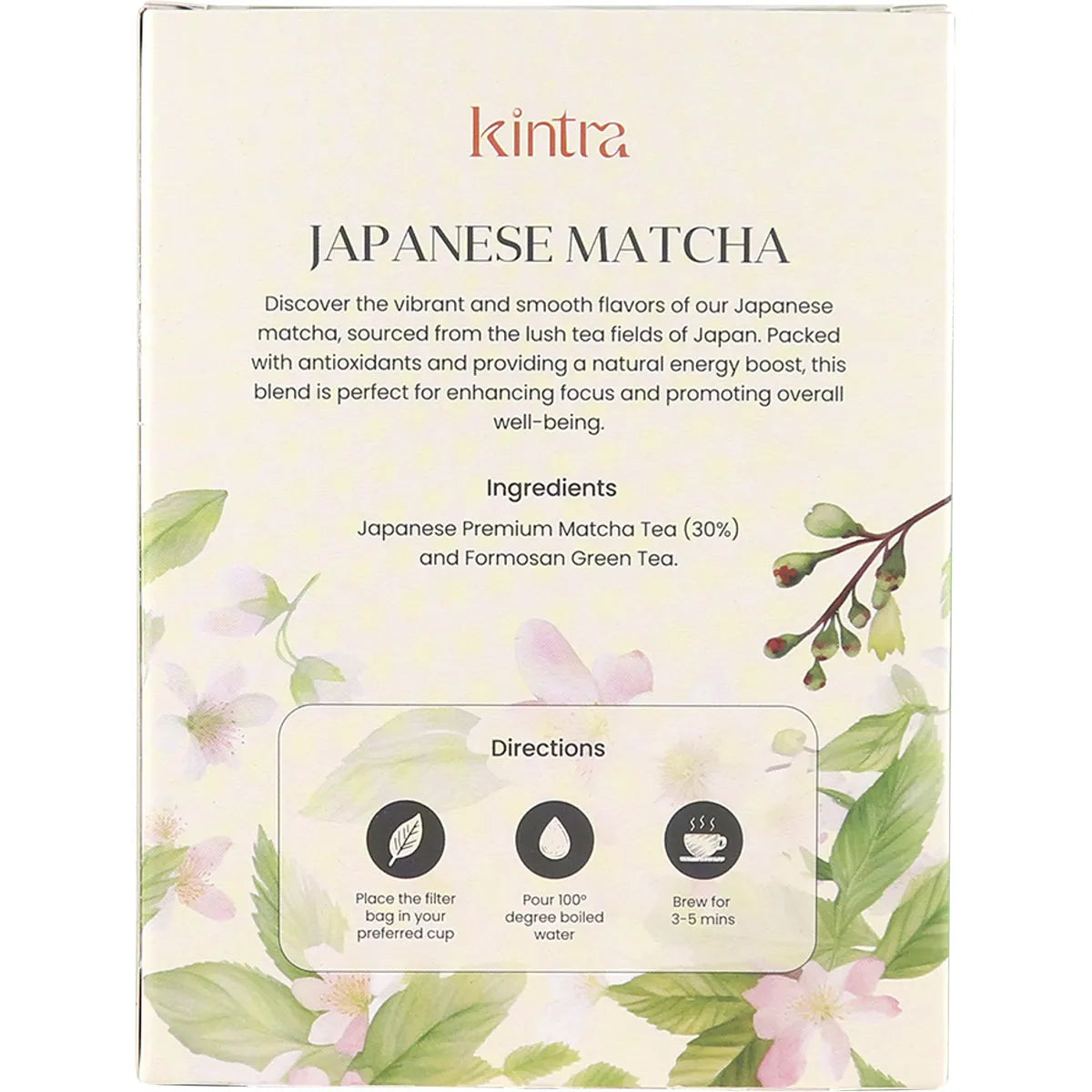 Kintra Foods Matcha Green Tea Bags (25) - 50g
