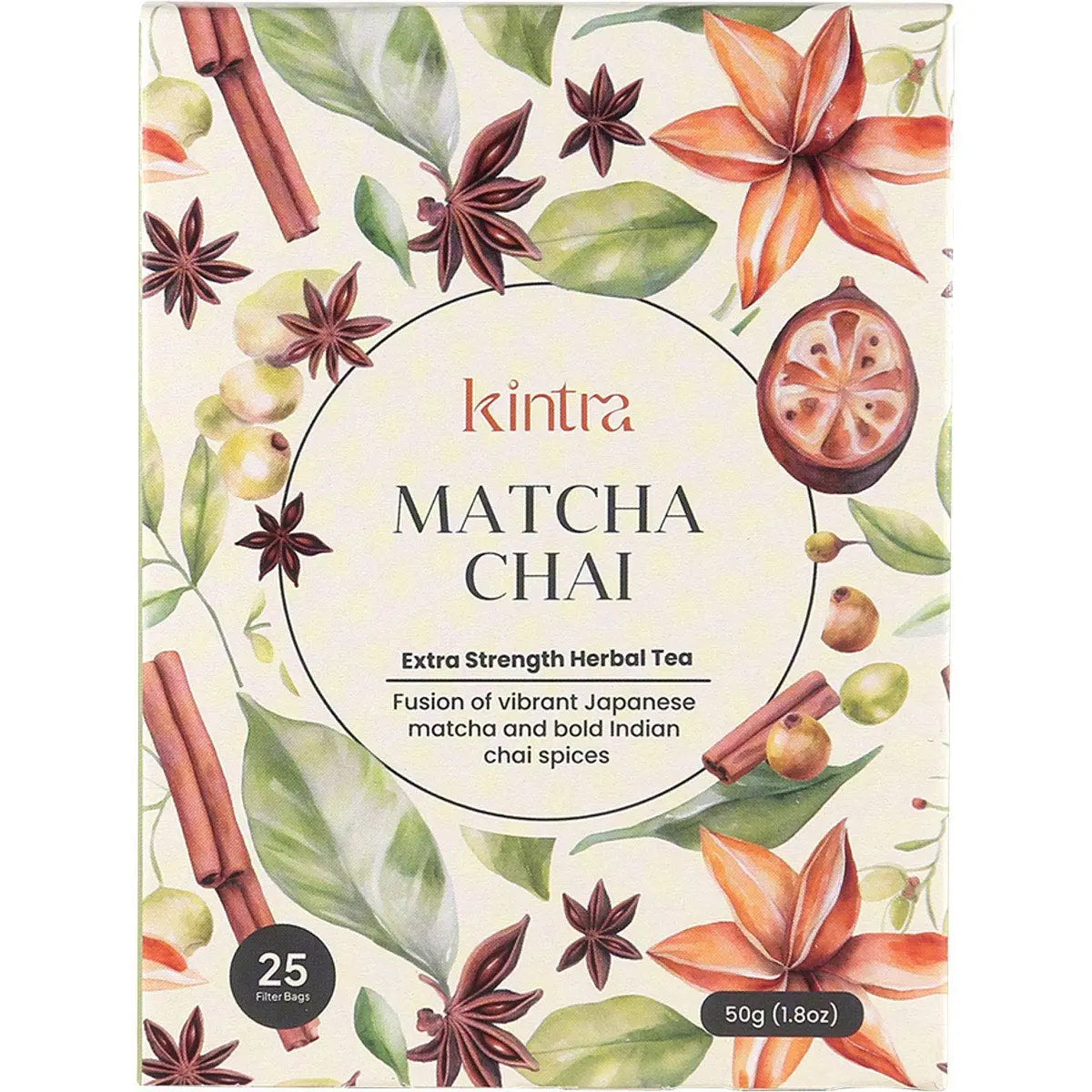 Kintra Foods Matcha Chai Tea Bags (25) - 50g