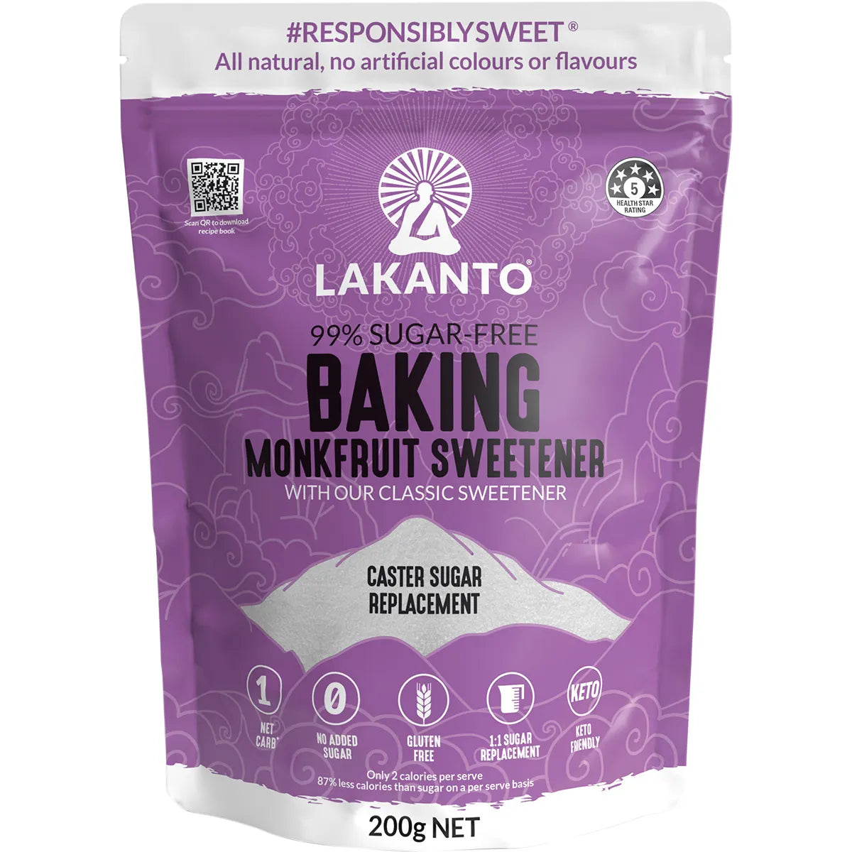 Lakanto Baking Blend - Monkfruit Sweetener Caster Sugar Replacement 200g